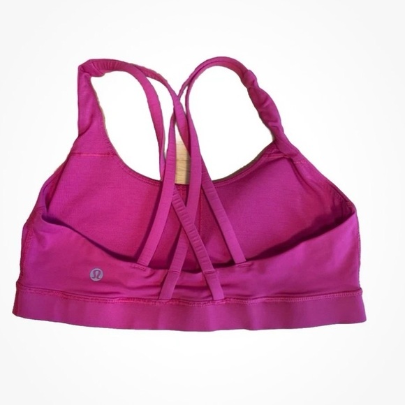 EUC Lululemon Energy Bra Polar Pink Strappy Athleisure Size 8 - Picture 6 of 6